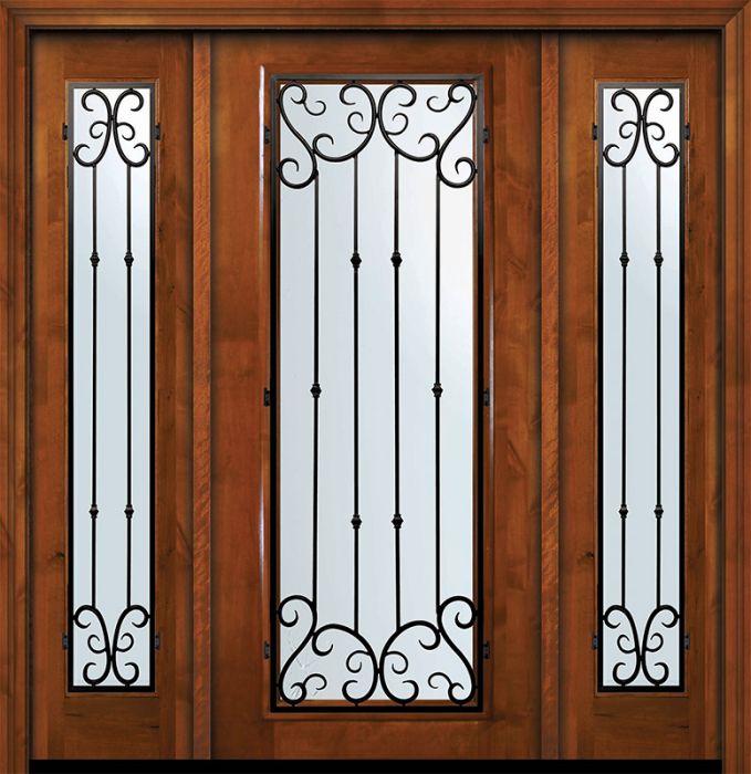 36" x 80" Full Lite Valencia Alder Door /2side