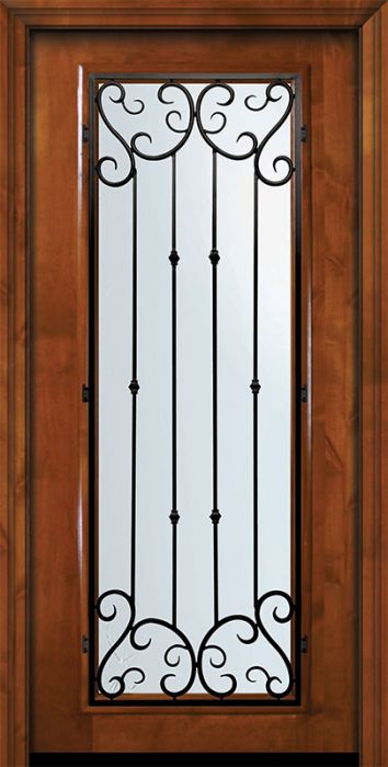 36" x 80" Full Lite Valencia Alder Door