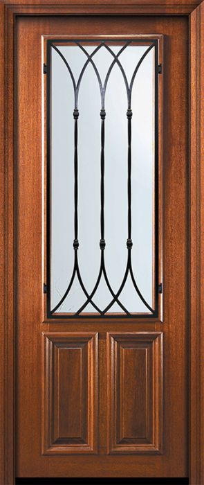 36" x 96" 2/3 Lite Warwick Mahogany Door