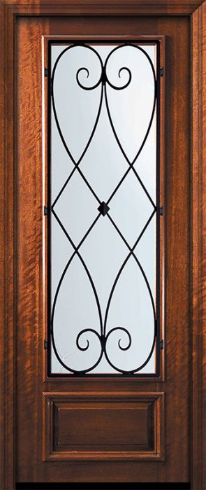 42" x 96" 3/4 Lite Charleston Mahogany Door