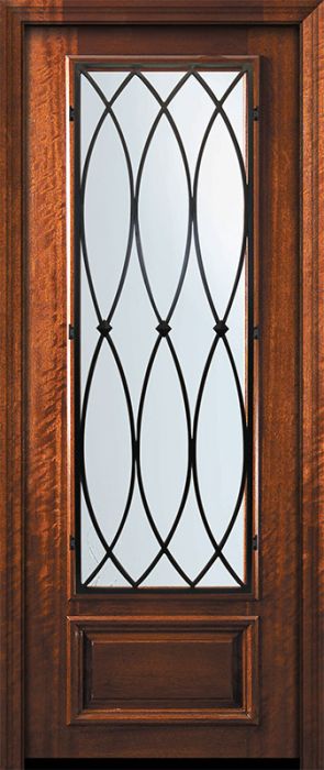 42" x 96" 3/4 Lite La Salle Mahogany Door