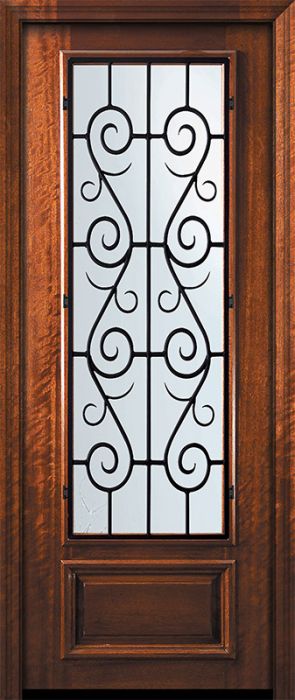 42" x 96" 3/4 Lite St. Charles Mahogany Door