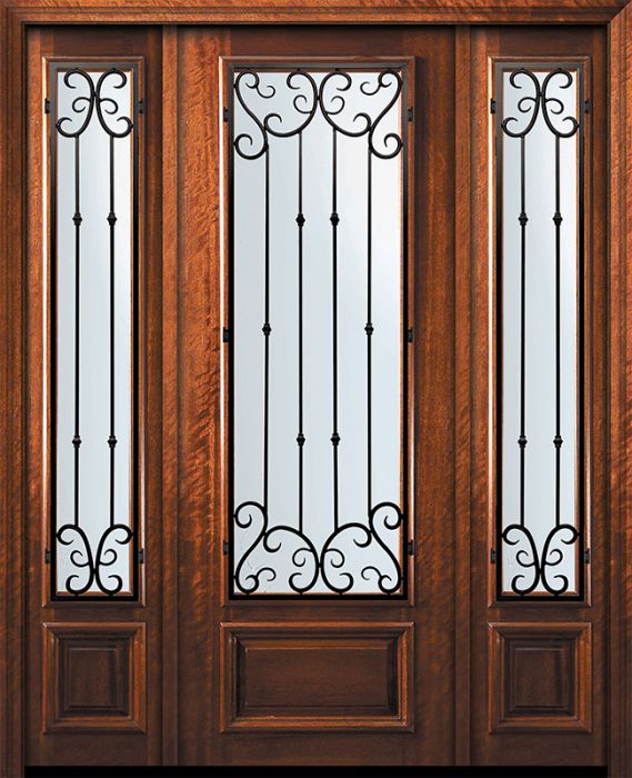 42" x 96" 3/4 Lite Valencia Mahogany Door /2side