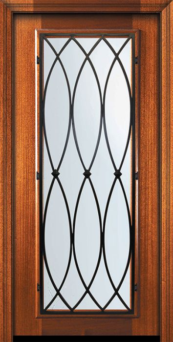 80" Full Lite La Salle Mahogany Door