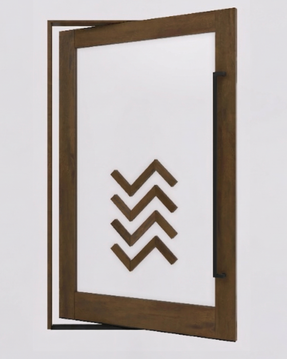 ZIGGA | Mahogany SDO Contemporary Modern Shaker Pivot Door