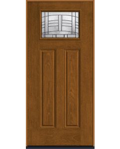 80 Maple Park Craftsman Top View 2 Panel Mahogany Fiberglass Single Door , WBD Impact