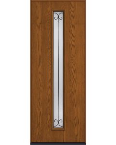 96 Riserva Modern Pulse Linea Centered Oak Fiberglass Single Door , WBD Impact