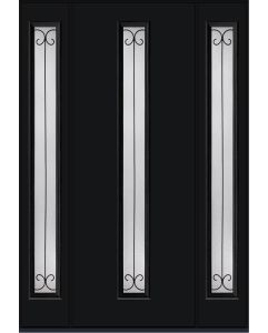 96 Riserva Modern Pulse Linea Centered Smooth Fiberglass Single Door,Sidelites , WBD Impact