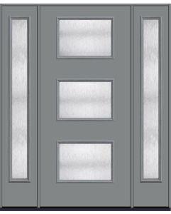 80 Chord Modern Pulse Ari 3-Lite Smooth Fiberglass Single Door,Sidelites , WBD Impact