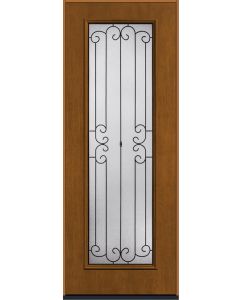 96 Riserva Full Lite Mahogany Fiberglass Single Door , WBD Impact