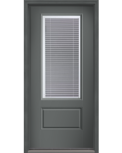 80 Low-E Raise/Tilt Smooth 3/4 Lite 1 Panel Fiberglass Single Door , WBD Impact
