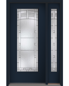 80 Maple Park Full Lite Smooth Fiberglass Single Door,Sidelite , WBD Impact