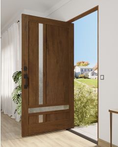 Mahogany Boston Full Lite, Artistic Lite Designer  Contemporary Modern Shaker Pivot Door