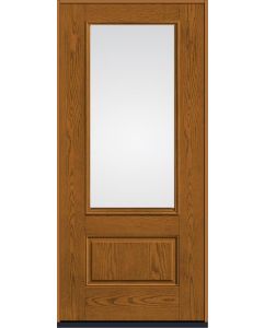 80 Clear 3/4 Lite 1 Panel Oak Fiberglass Single Door , WBD Impact