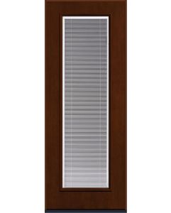 96 Clear Raise/Tilt Mahogany Full Lite Fiberglass Single Door , WBD Impact