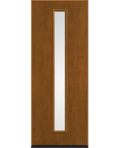 96 Low-E Modern Pulse Linea Centered Mahogany Fiberglass Single Door , WBD Impact