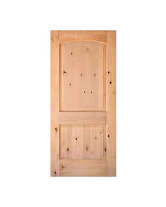 36 x 80 Knotty Alder Arch Panel,Raised Panel Single Door