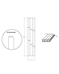 Mahogany (Meranti) Rail 13.5x1.75x55 for 1-3/4 Doors