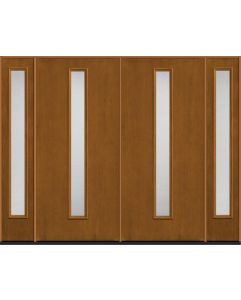 80 Granite Modern Pulse Linea Centered Mahogany Fiberglass Double Door,Sidelites , WBD Impact