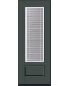 96 Clear Raise/Tilt Smooth 3/4 Lite 1 Panel Fiberglass Single Door , WBD Impact