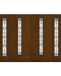 80 Salinas Modern Pulse Linea Centered Oak Fiberglass Double Door,Sidelites , WBD Impact