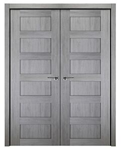 Italia Stile, 6-Panel, Shaker Prefinished Interior Double Door