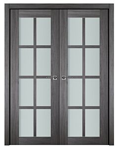 Italia French 8-Lite, Swiss Elm Prefinished Interior Double Door
