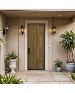 Barrow SOLID Flush Panel Rustic-Old World Single Door