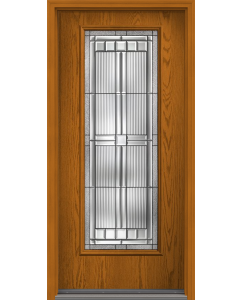80 Saratoga Full Lite Oak Fiberglass Single Door , WBD Impact