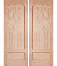 2023C Wood Arch Top Panel 2 Panel  Transitional Ovolo Double Interior Door