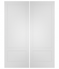 202A Wood 2 Panel  Transitional Ovolo Double Interior Door