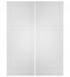 202E Wood 2 Panel  Transitional Ovolo Double Interior Door
