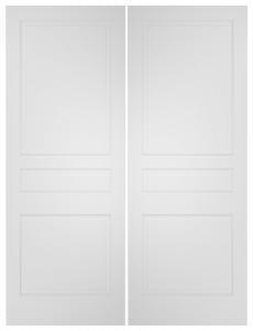 2035 Wood 3 Panel  Ovolo Double Interior Door