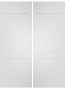 2036 Wood 3 Panel  Transitional Ovolo Double Interior Door
