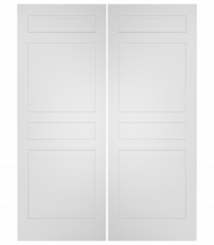 204Z Wood 4 Panel  Transitional Ovolo Double Interior Door