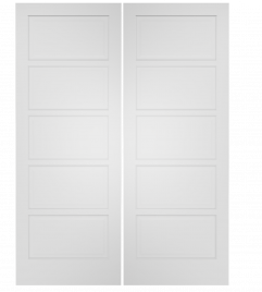 205L Wood 5 Panel  Ovolo Double Interior Door