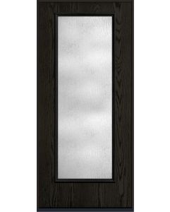 80 Rainglass Full Lite Oak Fiberglass Single Door , WBD Impact