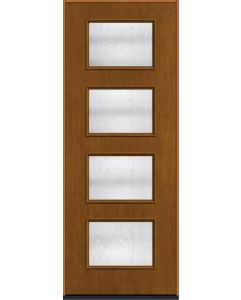 96 Chord Modern Pulse Ari 4-Lite Mahogany Fiberglass Single Door , WBD Impact