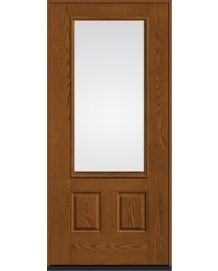 80 Clear 3/4 Lite 2 Panel Oak Fiberglass Single Door , WBD Impact