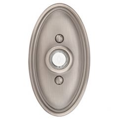 Brass Doorbell Button with Oval Rosette