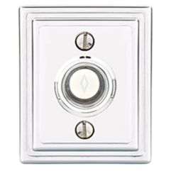 Brass Doorbell Button with Wilshire Rosette