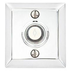 Brass Doorbell Button with Quincy Rosette