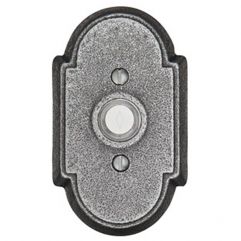 Wrought Steel Doorbell Button with #1 Rosette