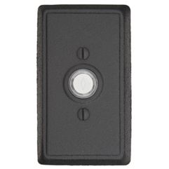 Wrought Steel Doorbell Button with #3 Rosette