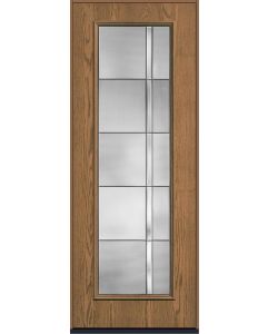 96 Axis Full Lite Oak Fiberglass Single Door , WBD Impact