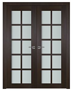 Italia French 10-Lite, Premium Wenge Prefinished Interior Double Door