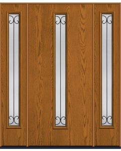 80 Riserva Modern Pulse Linea Centered Oak Fiberglass Single Door,Sidelites , WBD Impact