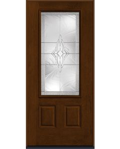 80 Wellesley 3/4 Lite 2 Panel Mahogany Fiberglass Single Door , WBD Impact