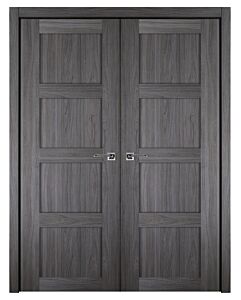 Italia Stile, 4-Panel, Shaker Prefinished Interior Double Door