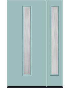 80 Chinchilla Modern Pulse Linea Centered Smooth Fiberglass Single Door,Sidelite , WBD Impact